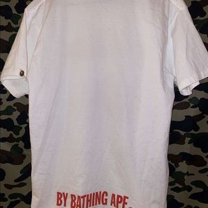 BAPE White/Red Camo Tee Shirt